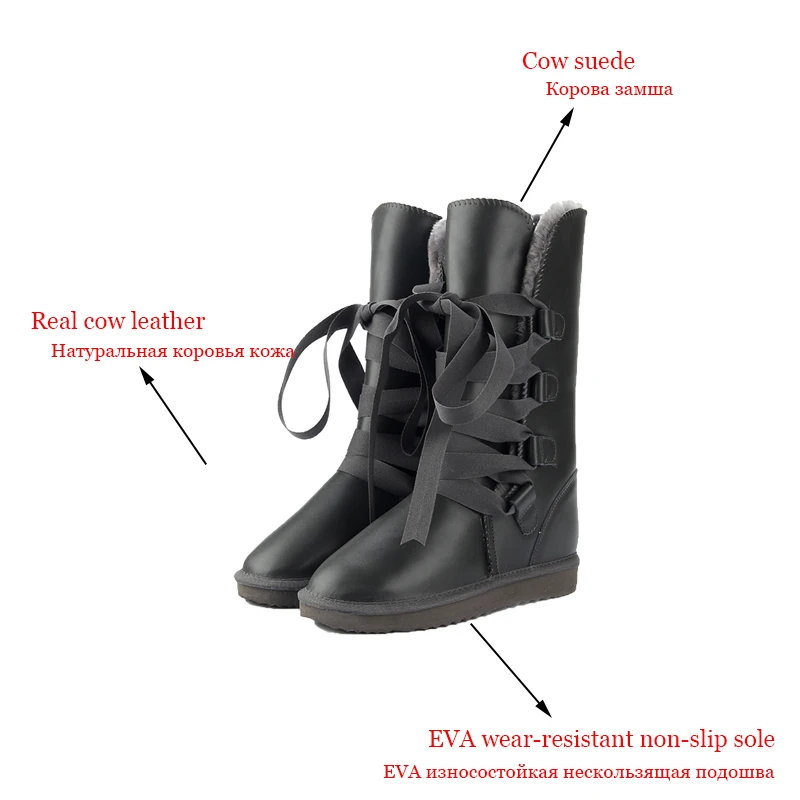 JXANG австралийские классические женские сапоги из натуральной воловьей кожи