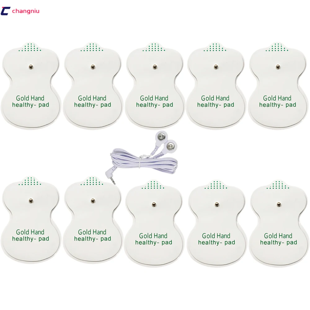 

10 шт./лот, хорошее качество, английские электроударные прокладки + 1 шт. DC 2,5 мм 2 в 1, электродные провода/кабель