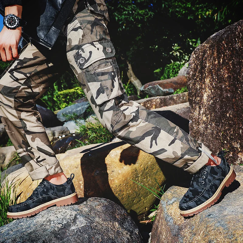 

Sneakers Men Hiking Shoes Comfortable Camouflage outdoor sports Men Breathable Hiking Sports Boots Work boots Mountain