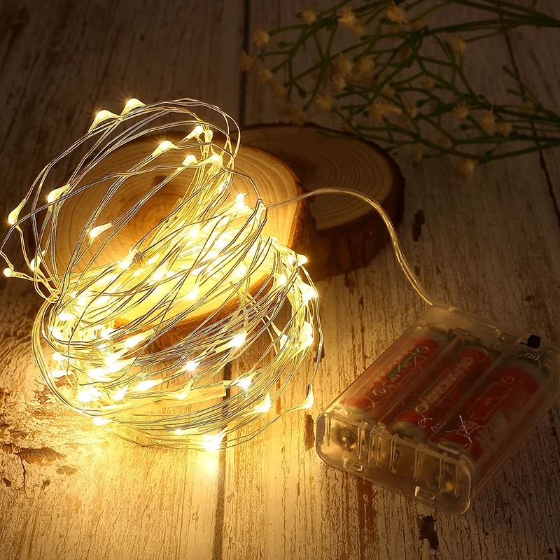 

1M 2M 3M 5M 10M Copper Wire LED String Christmas Ornaments Lights Christmas Decorations for Home New Year 2022 Decor Navidad