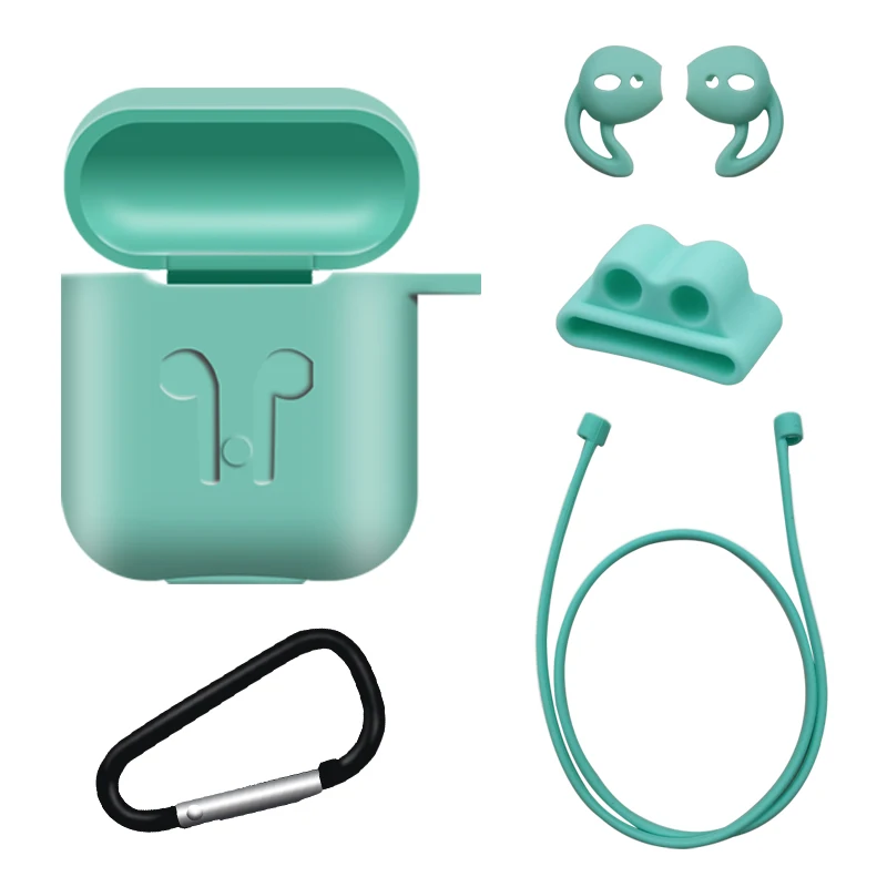 Силиконовый чехол для наушников Apple AirPods противоударный защитный аксессуары True