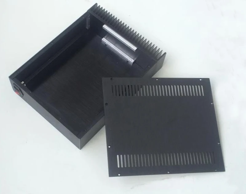 

Vogue 300*90*400mm A09 All Aluminum Amplifier Chassis Box House DIY Enclosure With Front Cooling Holes Amplifier Case Shell