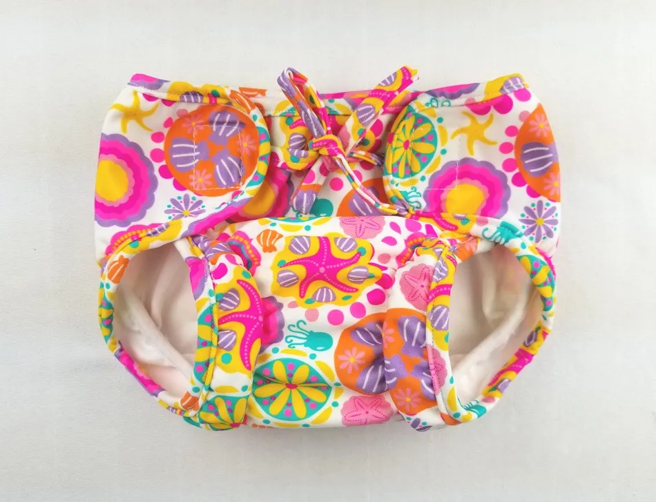 16 Baby Boys Girls Cartoon Printed Swim Diapers Infant Children Leakproof Swimming Nappies Newborn Baby High Waist Swimming Trunks - Цвет: 16