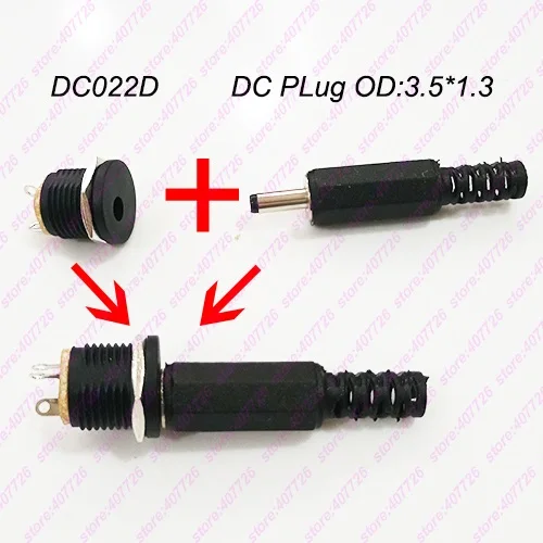 10pcs/lot General Female DC connector Power Jack Socket Terminal PIN2.0*O.D.5.5mm/PIN1.3*O.D.3.5mm DC-021/022/022C/022D | Обустройство
