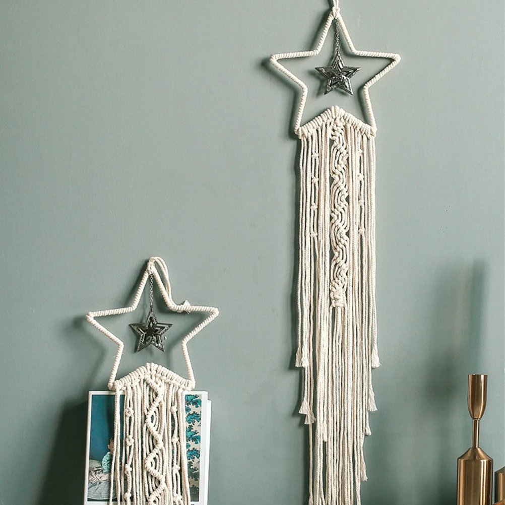 1 шт. в скандинавском стиле Ловцы снов форме Луны хлопковая макраме настенная