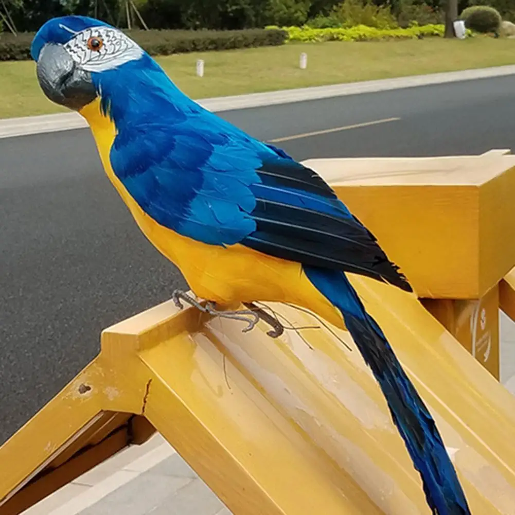 60 см крупная имитация попугай Орнамент Ручной Работы попугая пены перо газон
