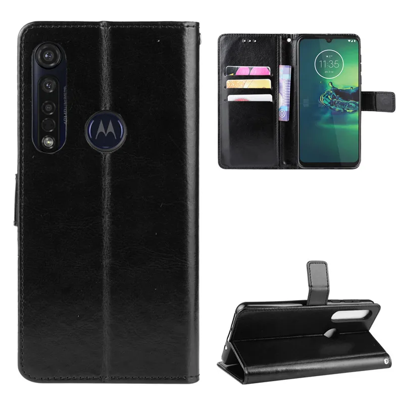 Чехол для Motorola One Macro в стиле ретро, флип-кошелек, Стильный Глянцевый кожаный чехол для телефона из искусственной кожи для Motorola One Macro OneMacro, задний Чехол