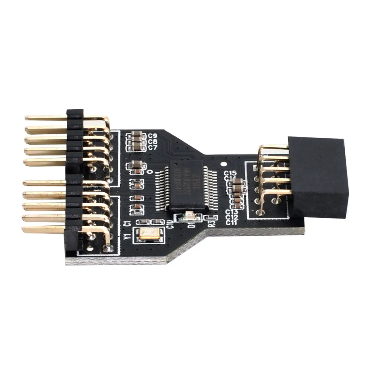 CY материнская плата 9pin USB 2 0 Заголовок от 1 до Женский удлинитель концентратор