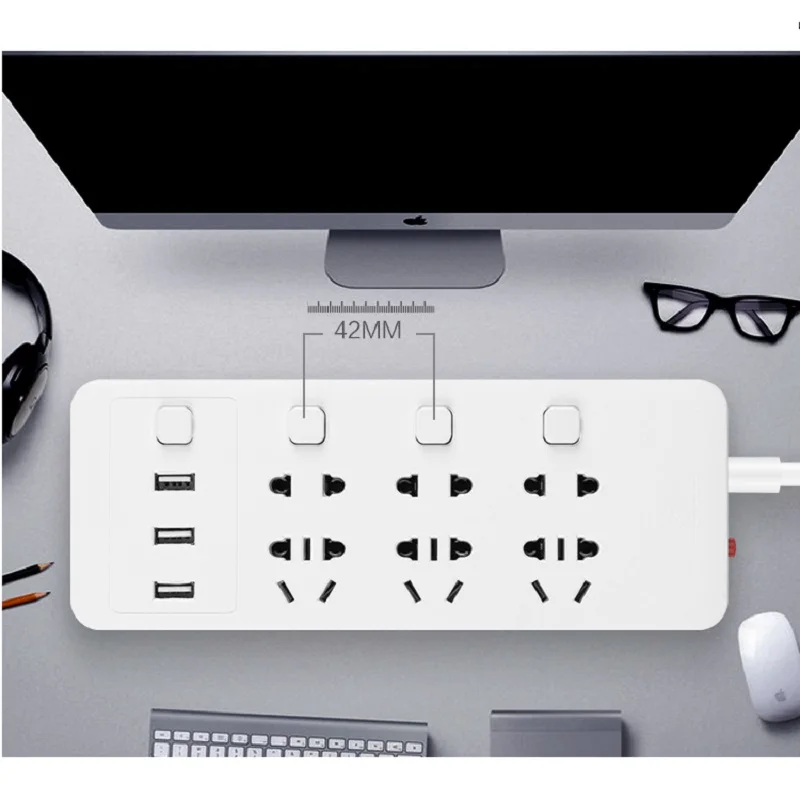 Сетевой удлинитель с 6 портами многофункциональная розетка переменного тока