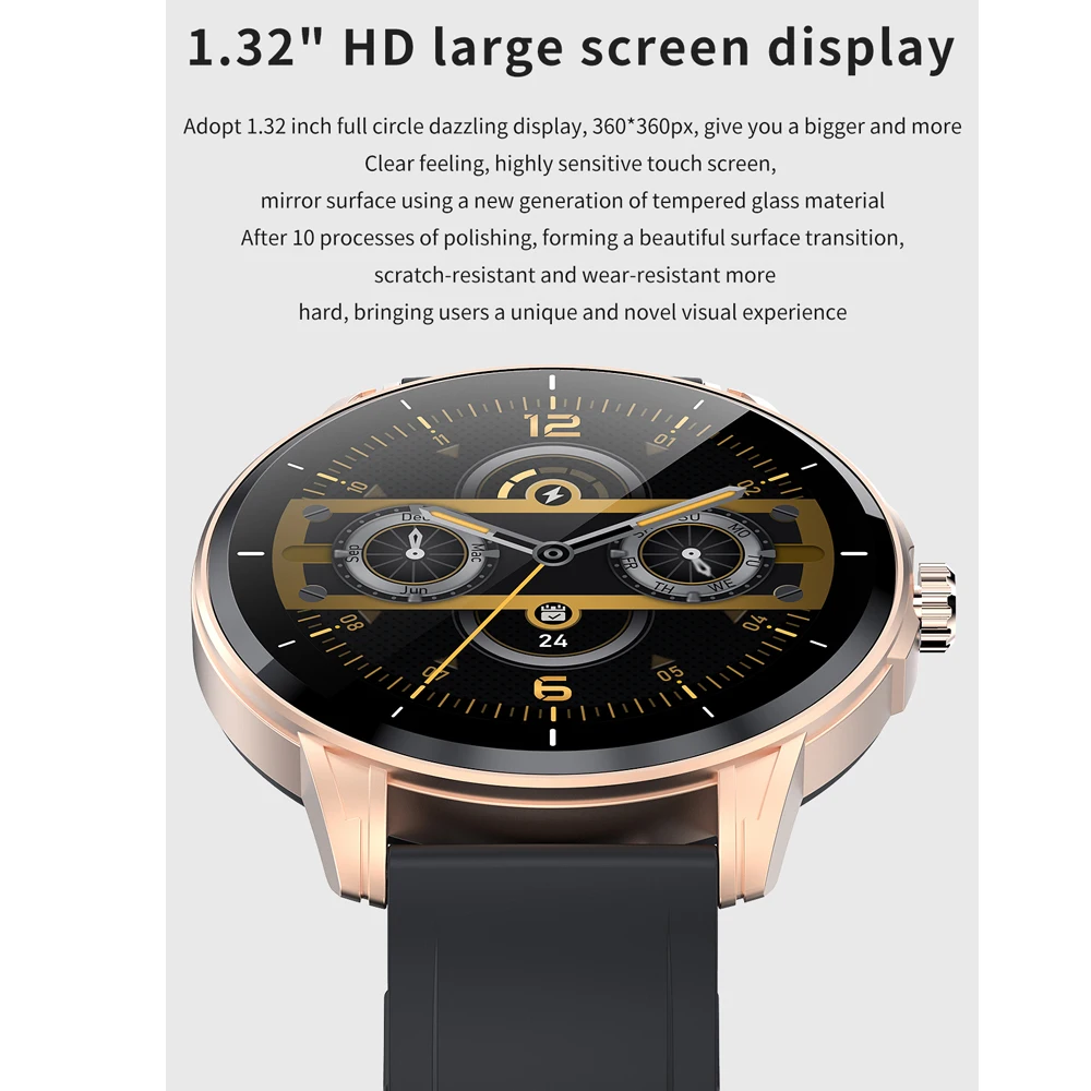 Спортивные Смарт-часы для мужчин и женщин 1 32 дюйма HD 360*360 сенсорный экран - купить