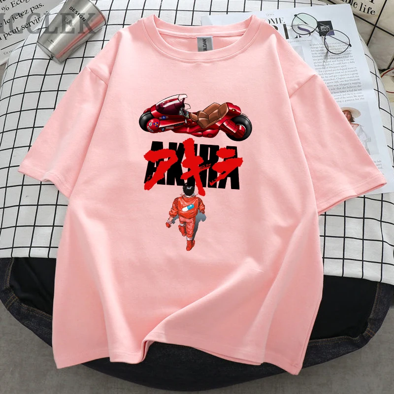 

Футболка хлопковая с коротким рукавом для мужчин и женщин, уличная одежда в стиле аниме, хип-хоп, с принтом Shotaro Kaneda, лето