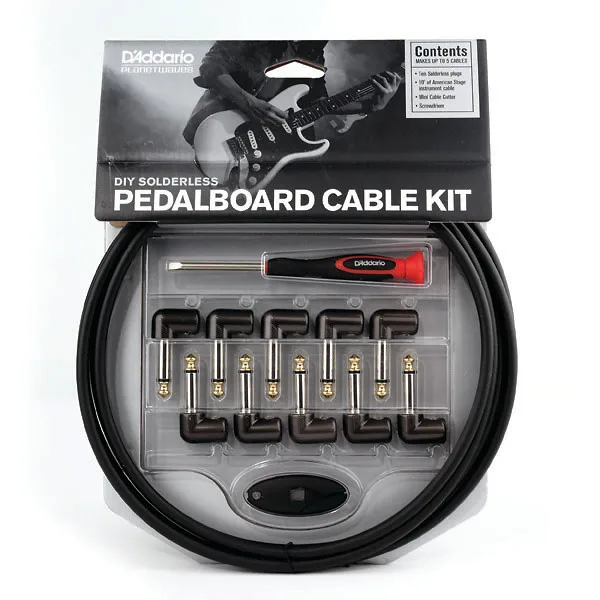 

D'Addario Planet Waves PW-GPKIT-10 Cable Station DIY Solderless Pedal Board Cable Kit, 10 ft 10 Plugs