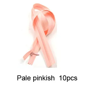 DG001-Pale Pinkish Класс AAA 3#20 шт закрытые невидимые молнии 28 см для подушки, платья, 60 см DIY Швейные наборы Аксессуары молнии 40 см - Цвет: DG001-Pale Pinkish