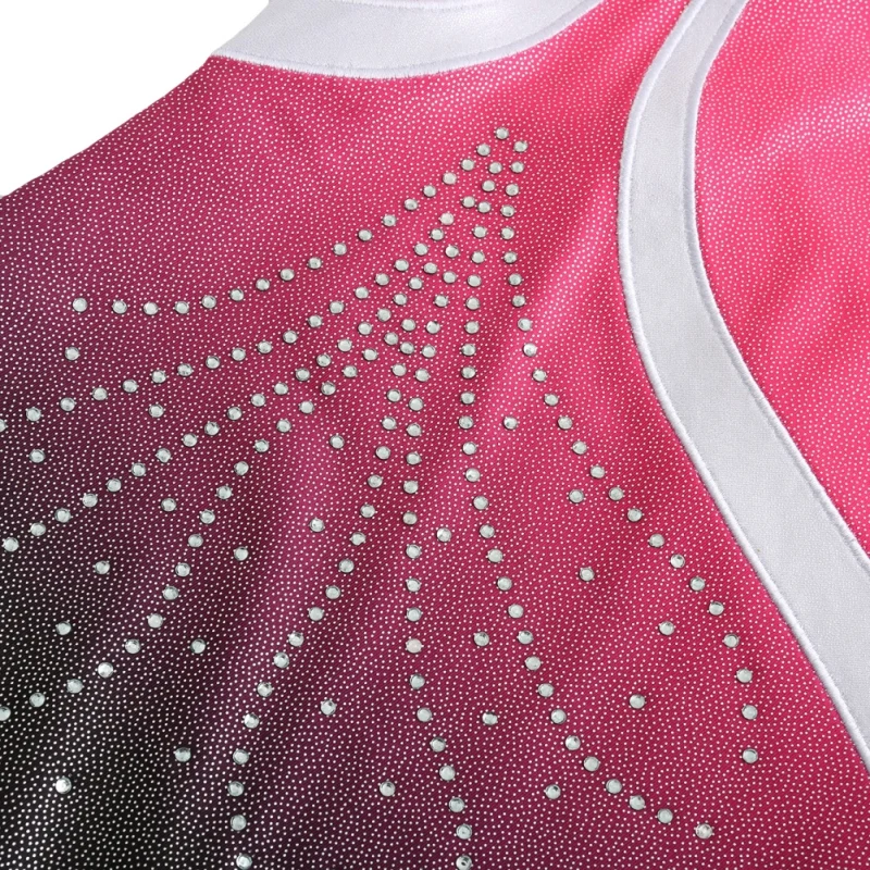 

Pattern ymnastics Bodysuit Jumpsuit Leotard Ballet Dance Costume Sportswear For 6-14Y Girls Gradient Children Dance Dresses