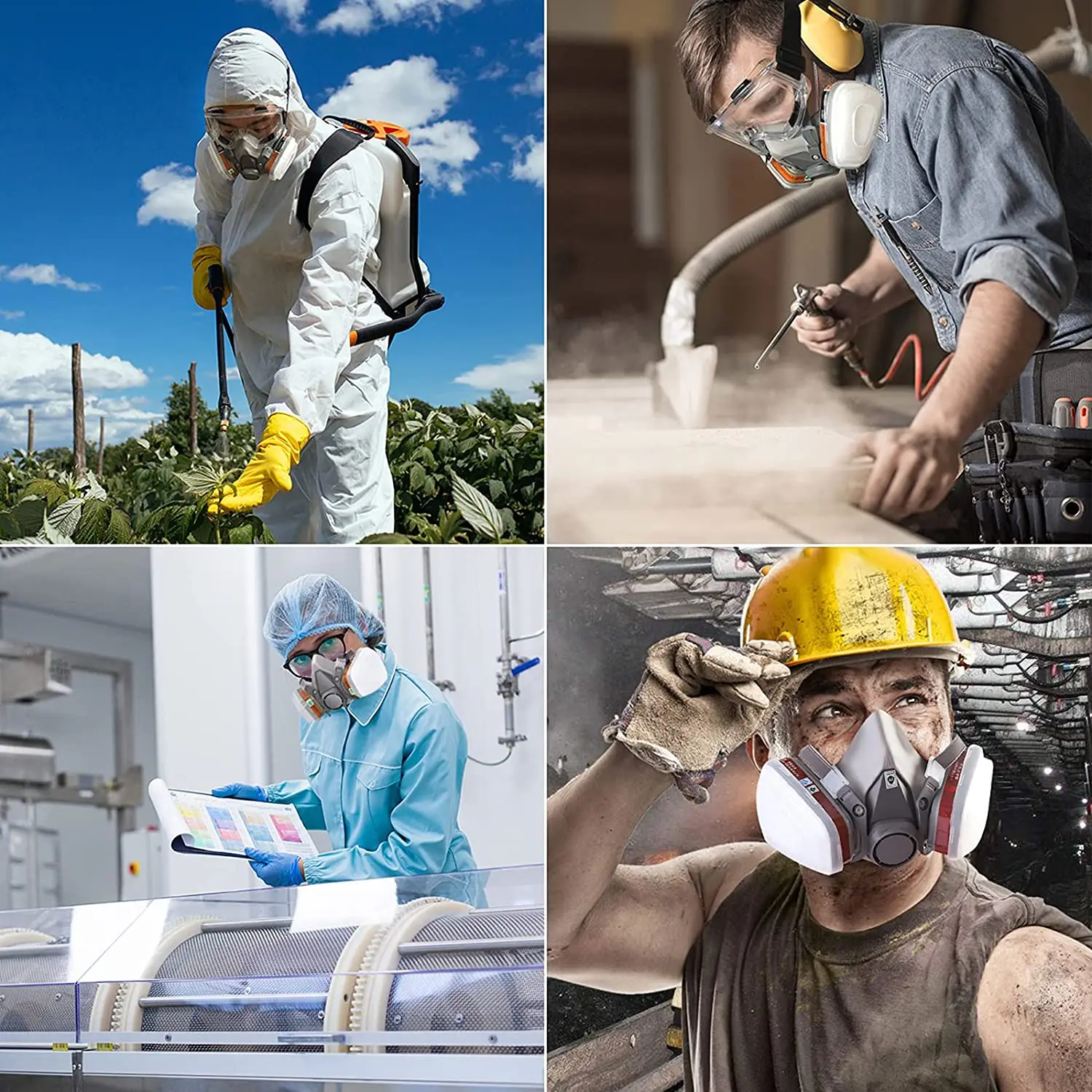 Многоразовый респиратор маска на половину лица Пылезащитная с органическим