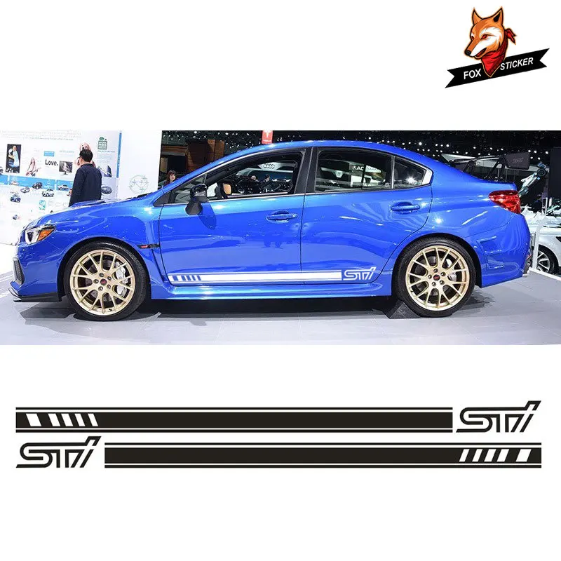 

Car Side Racing Stripes 023 Decals Stickers Graphics Car Stickers and Decals Car Accessories FOR Subaru Impreza STi