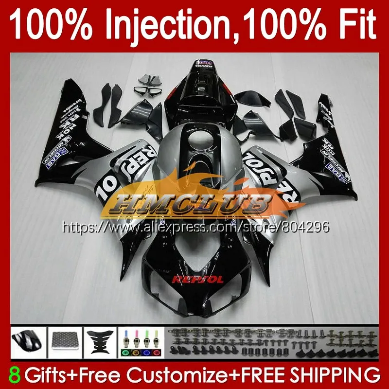 

Инъекция OEM для HONDA CBR 1000RR 1000CC CBR 1000 RR 15No.15 CBR1000RR 06 07 CBR1000 RR 2006 2007 100% подходит для серебряного обтекателя Repsol