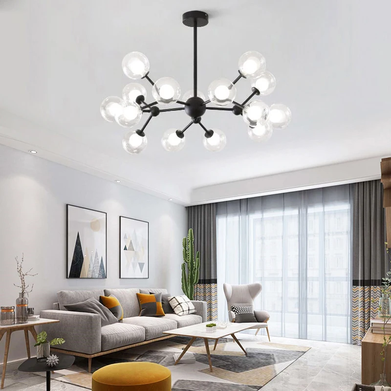 Nordic modern led chandelier molecule magic bean lamp cover suitable for living room dining bedroom lighting | Лампы и освещение