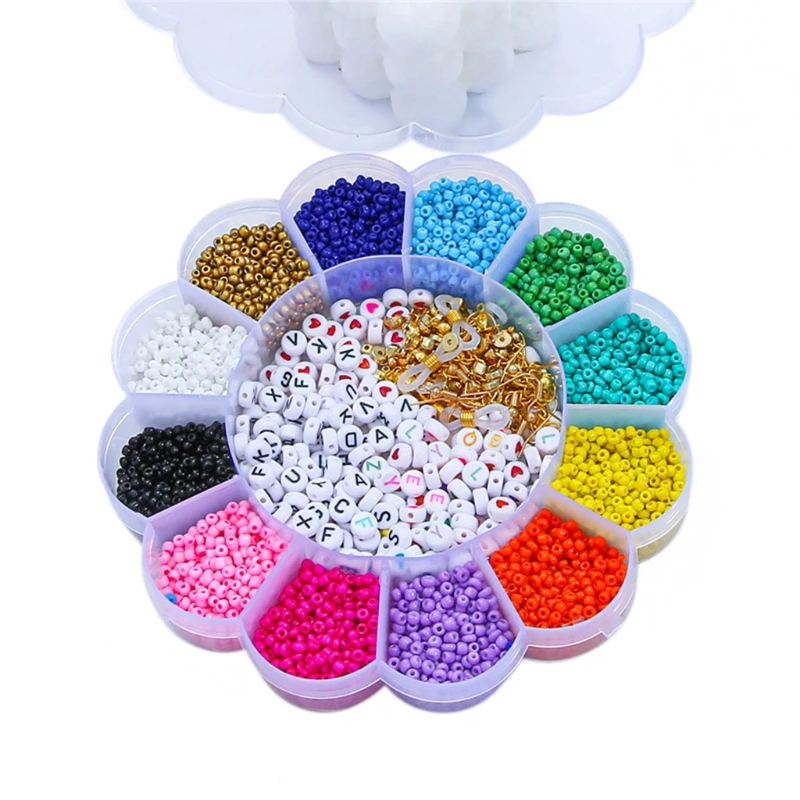 

DIY Earring Accessories Combination Kit Glass Beads Assorted Bead Material Handmade Alloy Jewelry Assorted Beads