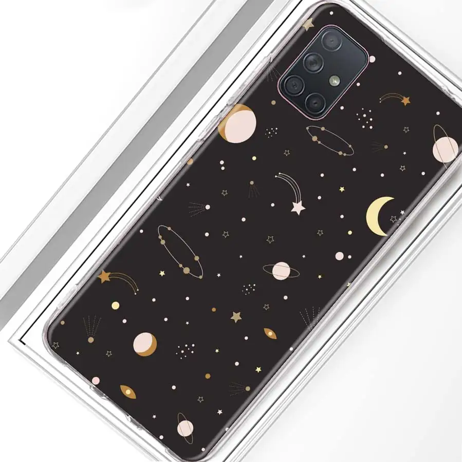 

Sky Space Planet Astronaut Star Moon Silicone Case for Samsung Galaxy A51 A71 A21s A11 A10 A20e A30 A40 A50 A70 A31 A41 Cover