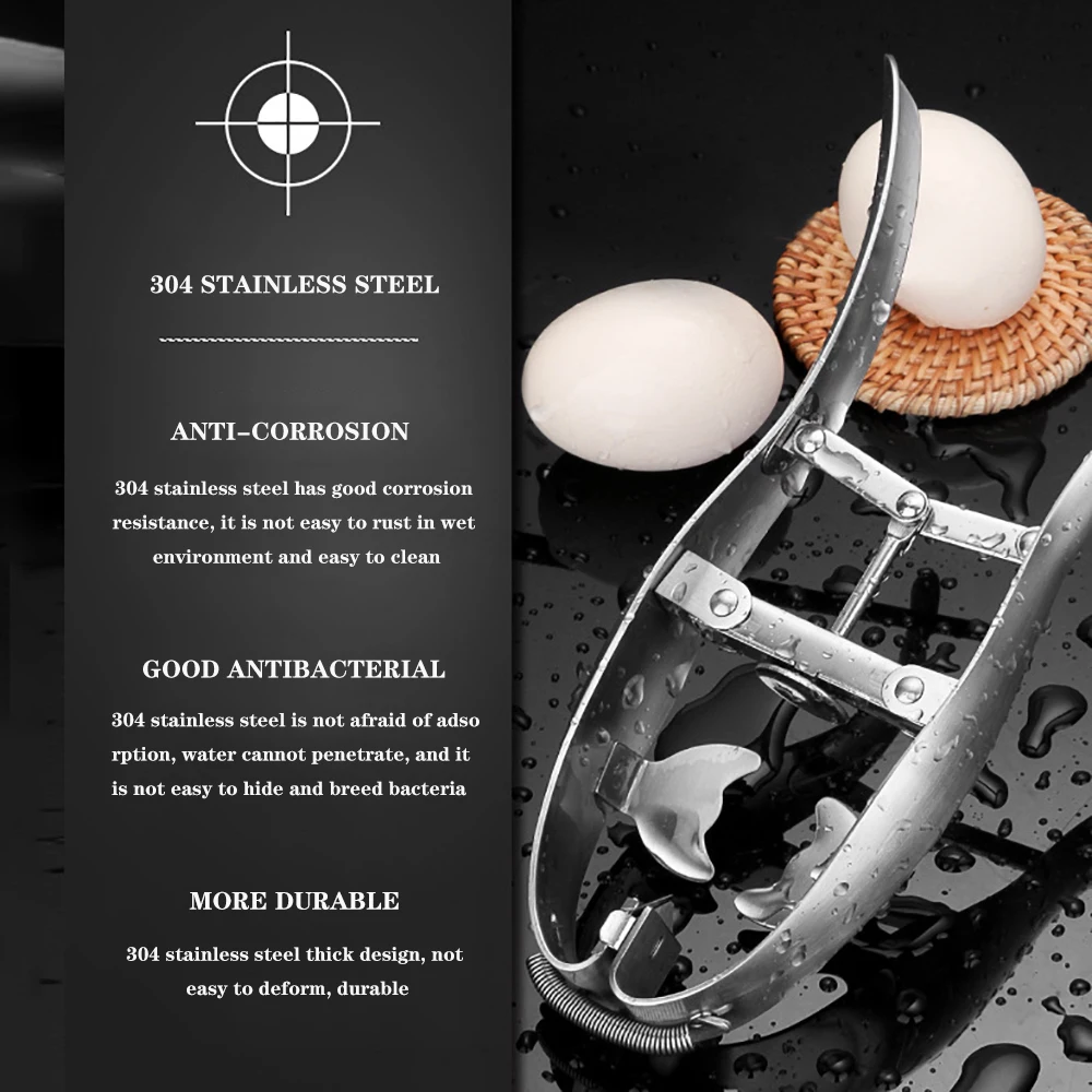Egg Scissors Stainless Steel Boiled Topper Shell Cutter Knocker Raw Cracker Separator Opener Kitchen Accersories | Дом и сад