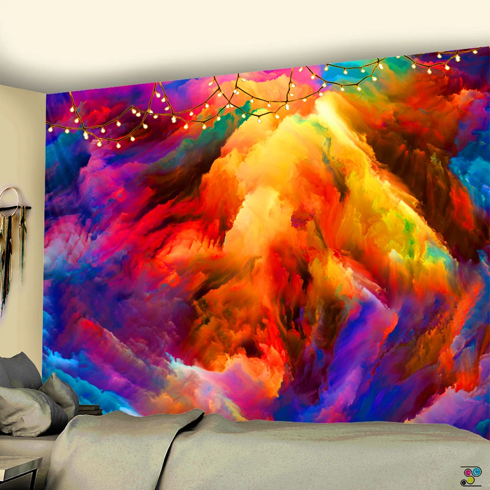 Psychedelic красочные картины Современный гобелен стены художника йога коврик для