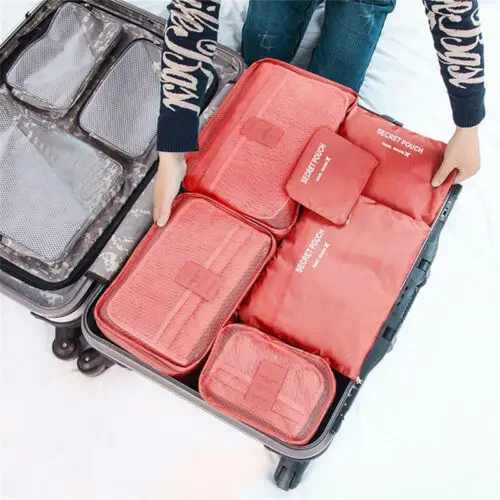 

6pcs Travel Bags Organizer Waterproof Organizer Bag Clothes Pouch Portable Storage Case Luggage Suitcase Storage bag