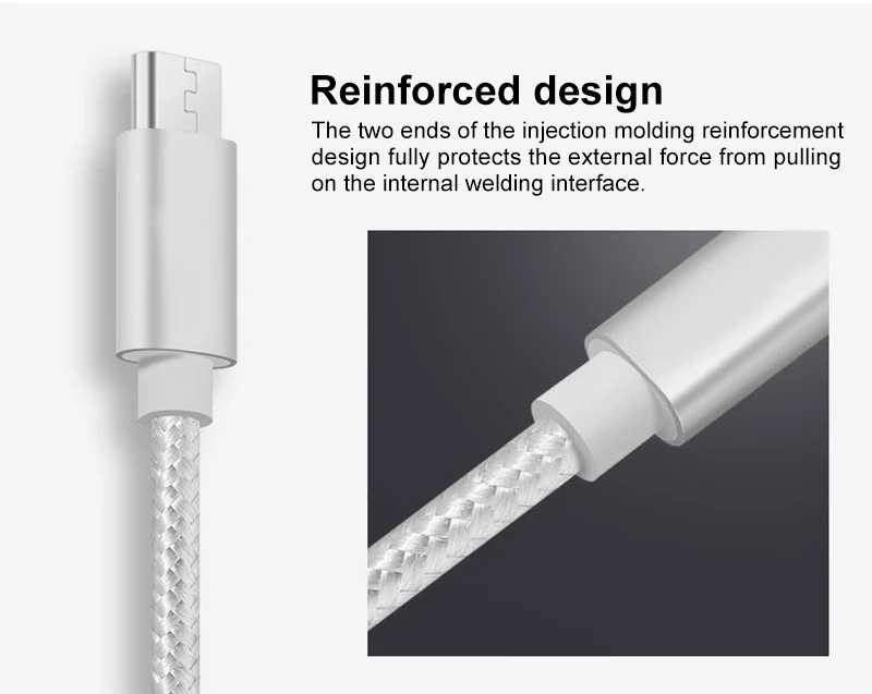 PHOMAX Micro usb 2.4A мини нейлоновый программируемый кабель для быстрой зарядки Redmi XIAOMI