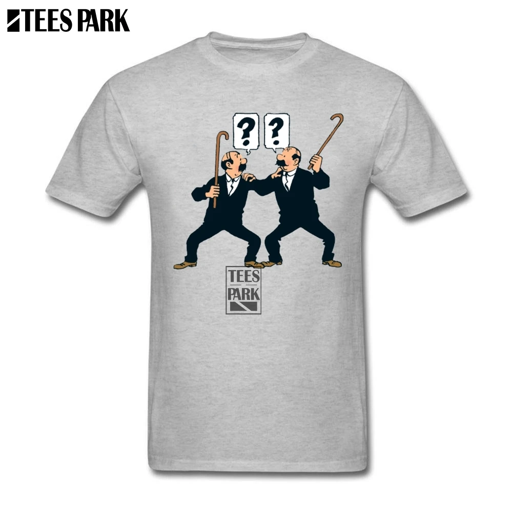Бесплатная доставка футболка Tintin Comics футболки папа Досуг студентов Удобная из