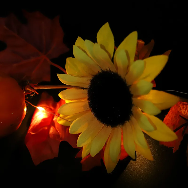 Искусственная Осенняя кленовый лист гирлянда &quotПодсолнух&quot растения