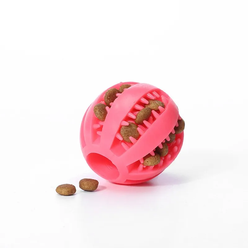

Toys for Dogs Rubber Dog Ball Leaky Food Ball For Puppy Funny Pet Toys Tooth Cleaning Interactive Bite Resistant Cat Supplies
