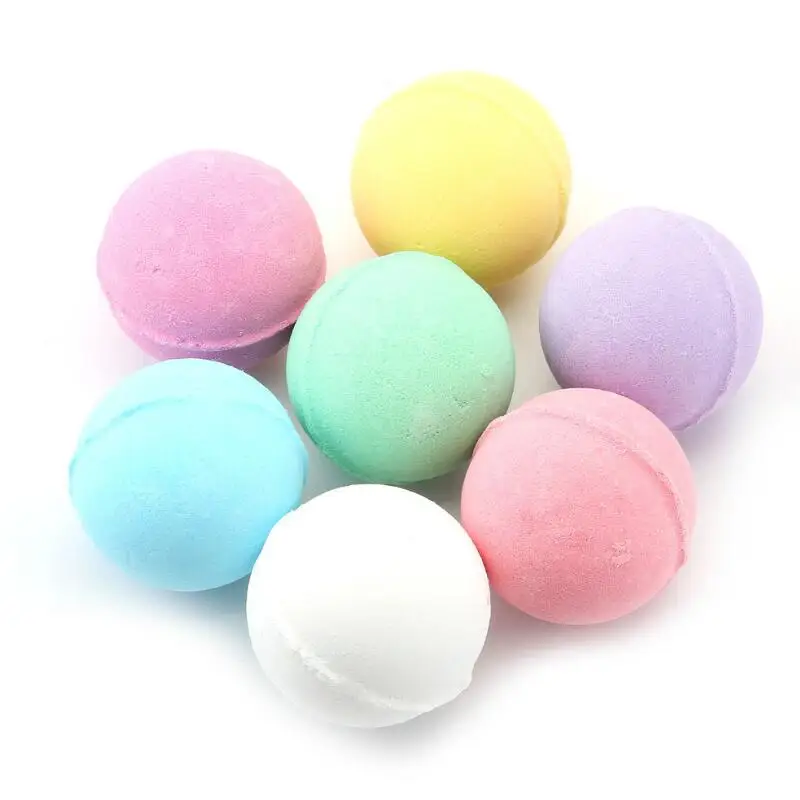 40g Natural Bubble Bath Bomb Ball Natural Sooth Whiten Bubble Bath Salt Ball Essential Oil Spa Shower Ball LX2722