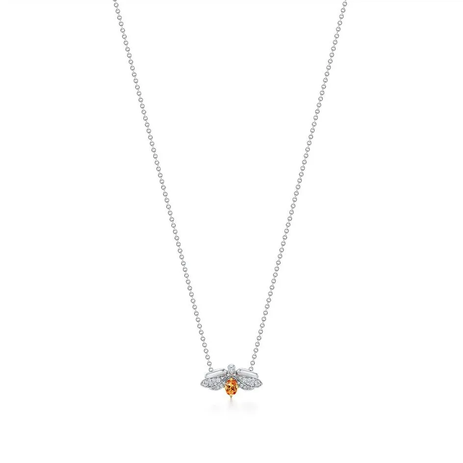 

Женское Ожерелье в виде пчелы из стерлингового серебра S925, классическое и модное, оригинальное 1:1, подарок на день рождения