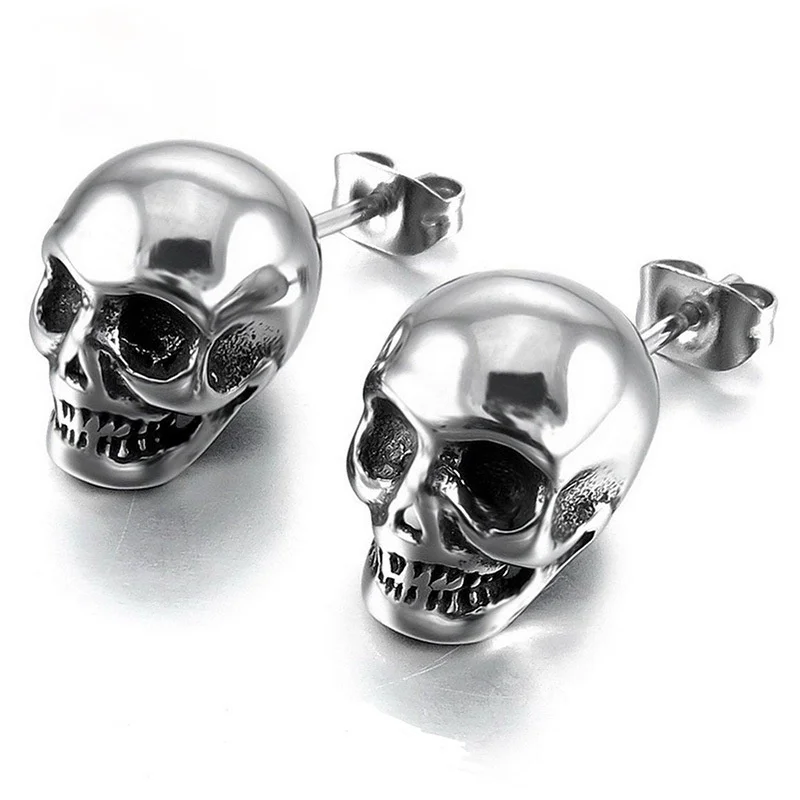 

Korean Earrings Jewelry Women New Earrings Luxury Personalized Skull Retro Earrings Europe and America Metal Classic Skeleton