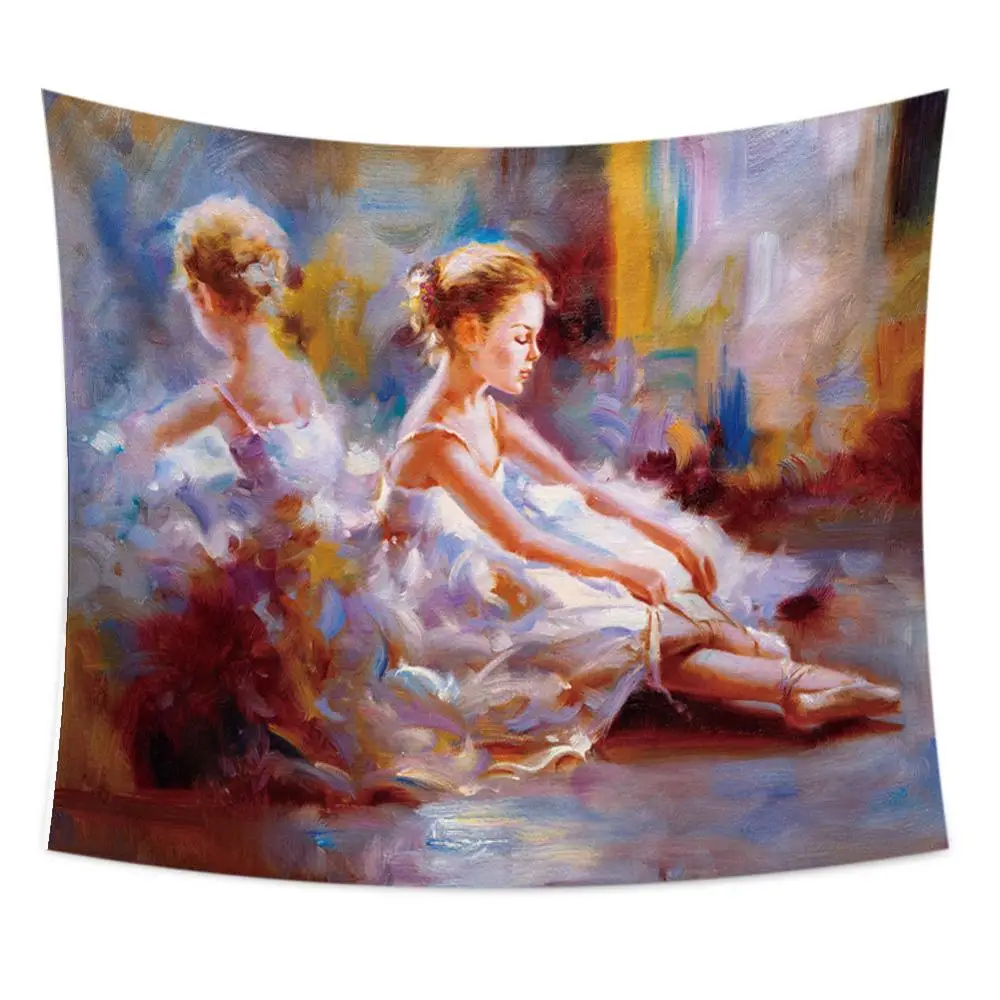 

tapisserie mural wall hanging decor tapestry large wall fabric painting Ballerina carpet wall