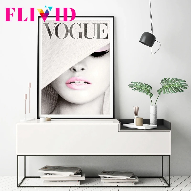 Белая Настенная картина Vogue Cover для детской комнаты в скандинавском стиле модная