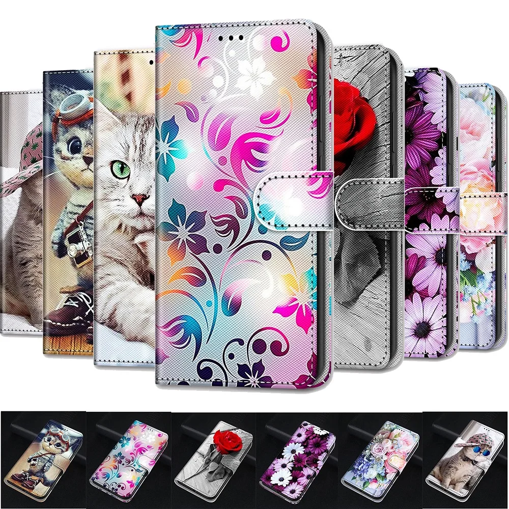 

Luxury Wallet Case For Samsung Galaxy A21S A02 Fundas M02 Cartoon Animal Flower Magnetic Leather Flip Cover Coque