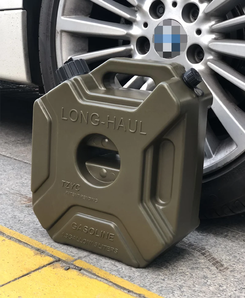 5L зеленый черный бак для топлива, запасные пластиковые бензиновые баки, крепление мотоцикла, Автомобильный газовый бак, бензиновый контейнер для масла, топливные кувшины Jerrycan