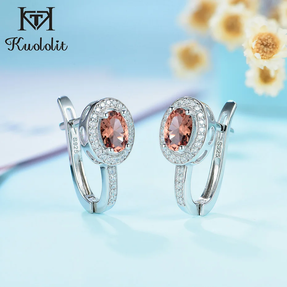 Женские сережки клипсы с зултанитом kuoolit из стерлингового серебра 925 пробы