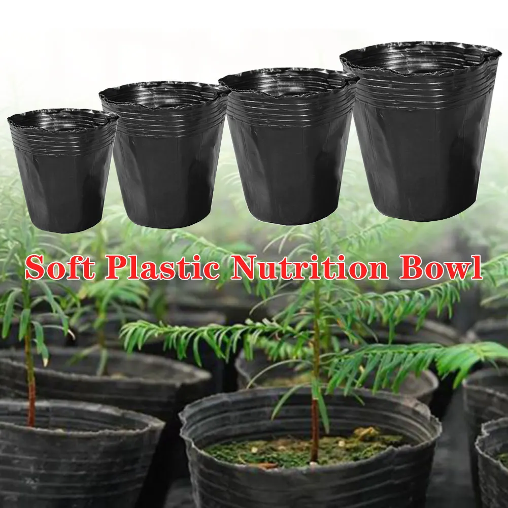 

100x Plastic Flower Pot Plant Nursery Flowerpot Seedlings Planter Containers Gardening Growing Pots Planters Jardin Accessories