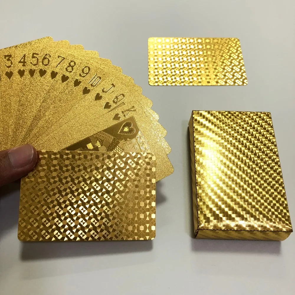 2019 новые Техасские золотые фольги Покер пластиковые водоотталкивающие