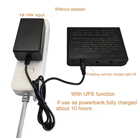DIY 6x 18650 батарея 5В USB + 9В 12В 5.5x2.1 мм UPS блок питания для WiFi маршрутизатора модема камеры безопасности DVR смартфона