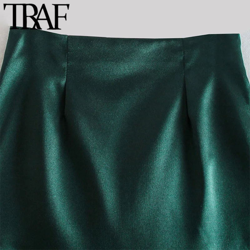 Юбка-мини на молнии с высокой талией и боковой молнией | Женская одежда