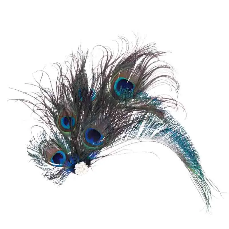 

Feather Headband Crystal Peacock Feather Hairbands Party Headwear Cosplay Headdress Hairbands Carnival Dress Up For Women