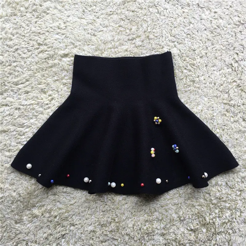 Новинка 2021 черная юбка для девочек детская одежда на осень и зиму модная