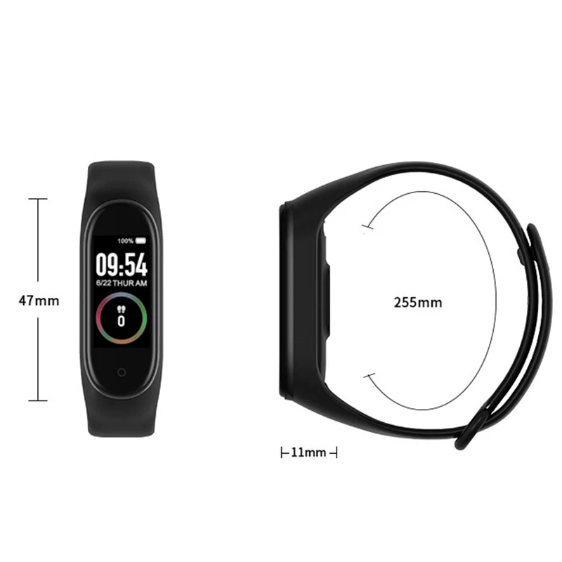 Мужские часы M4 браслет для здоровья Пульс кровяное давление умные фитнес трекер