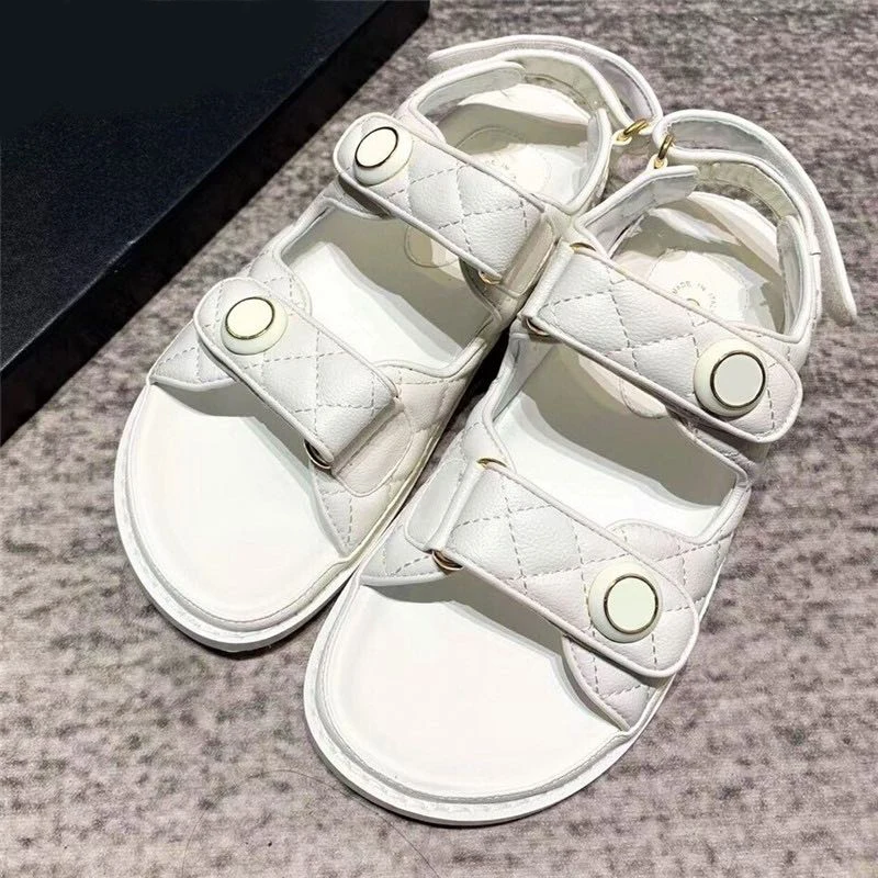 

2021 summer fashion designer sandals leather diamond lattice platform open toe all-match sandals women