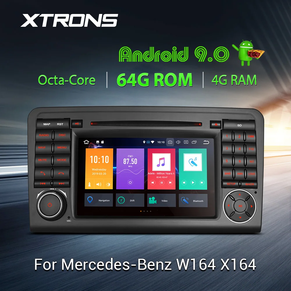 Автомобильный DVD плеер XTRONS PX5 Android 9 0 радио GPS для Mercedes Benz ML Class W164 ML300 ML350 ML450 ML500 2005 2011