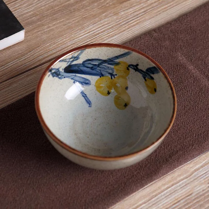 Цзиндэчжэнь ручная работа рисовые чаши подглазурная роспись растение Ramen чаша
