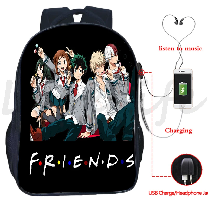 

My Hero Academia Backpack Mochila teens School Bags Unisex Travel Laptop Rucksack Boku No Hero Academia Book bag For Boys Girls